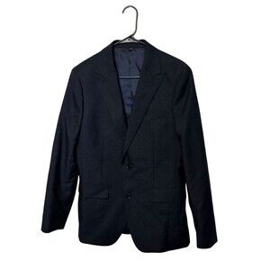 Bonobos Jacket Mens 38R Navy Diamond Print Suit Coat Blazer Wool Cotton Blend